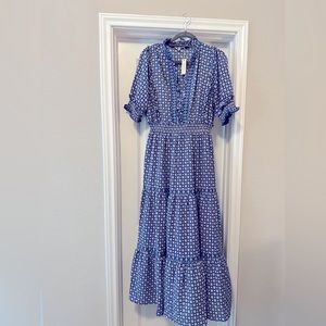 Ladies Maxi Dress - NWT - Size XL - Blue and Peach